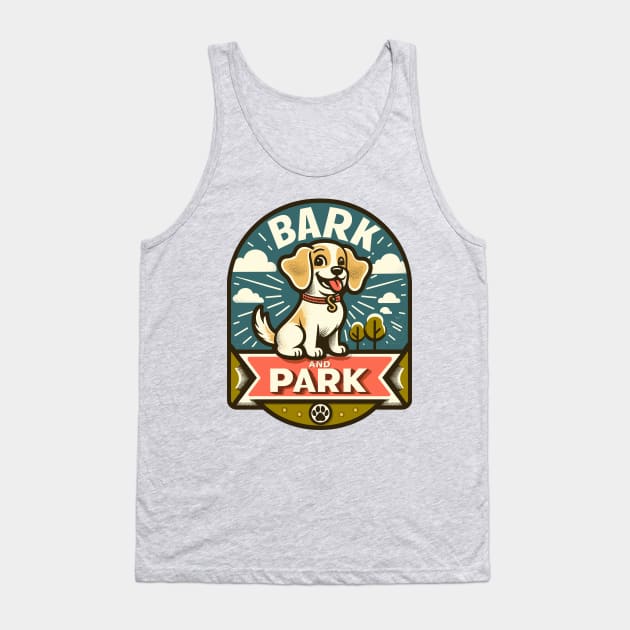 Bark And Park: Playful Dog Adventure Tank Top by SimplyIdeas